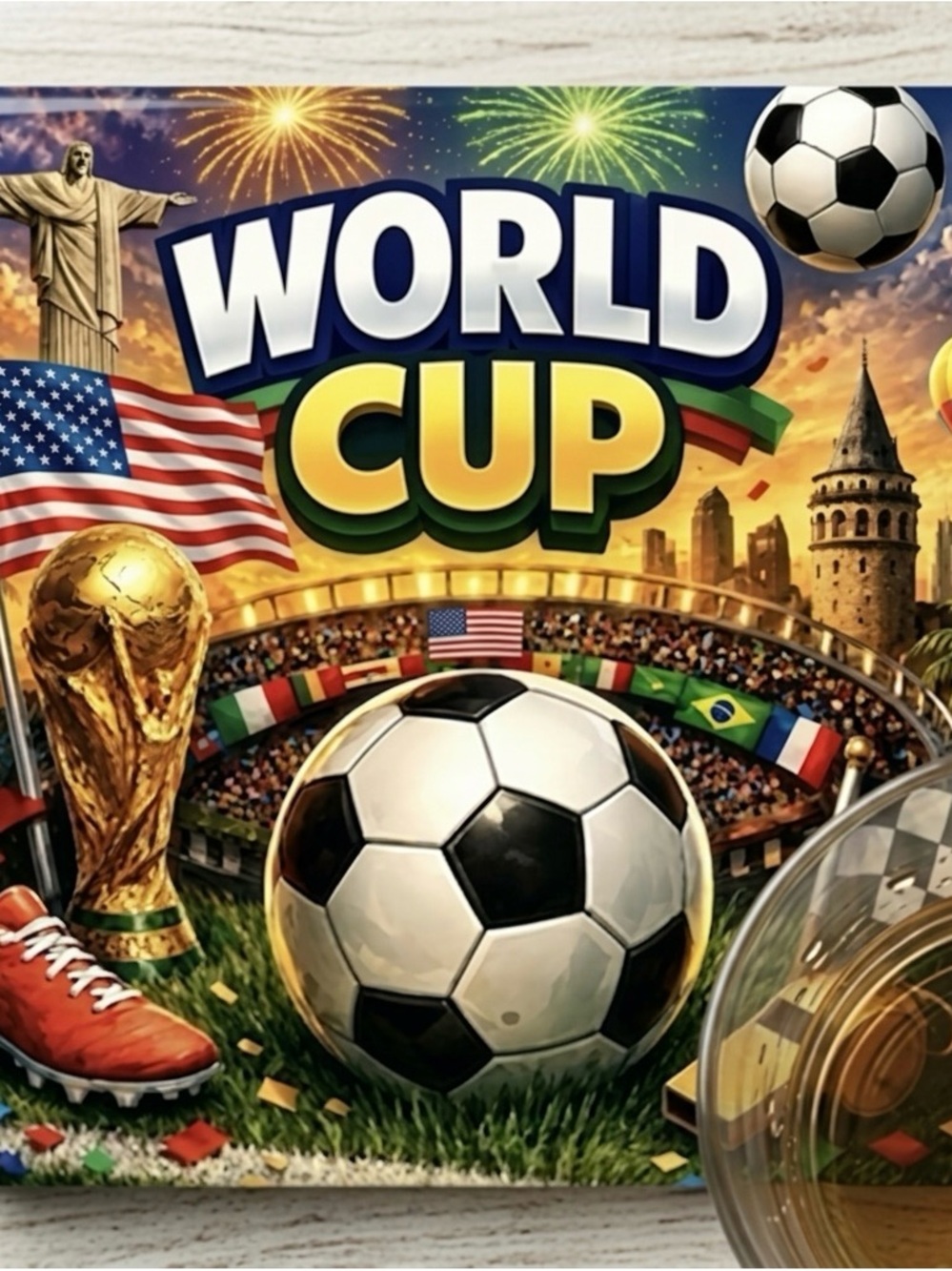 World Cup Soccer Poster - Bright Multi-Color